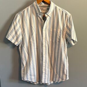 Sonoma Men's Light Blue and White Striped Shirt